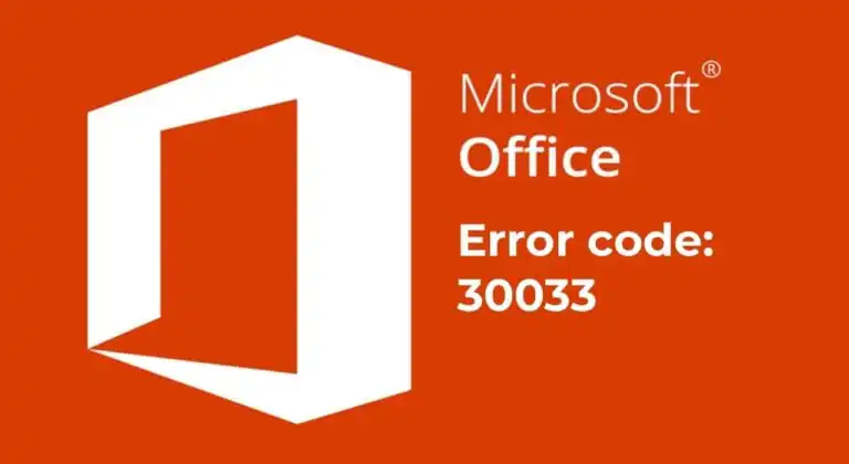 Error code 30033 when installing Office