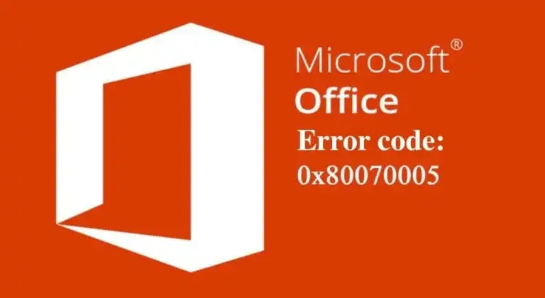 Office error code 0x80070005 when activating Office