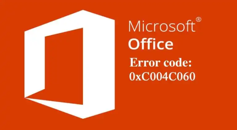 Fix 0xc004c060 Microsoft Office Activation Error