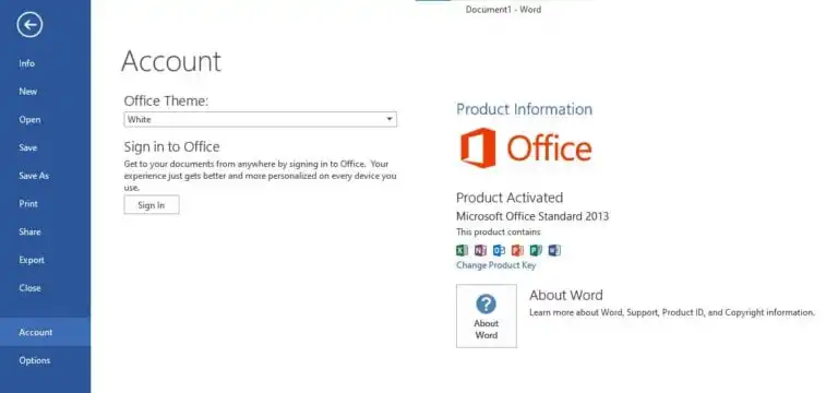 How do I activate Microsoft Office 2013 Standard?