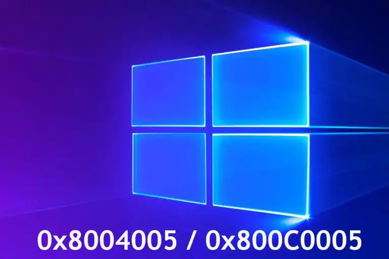 0x8004005 or 0x800C0005 error when checking for updates