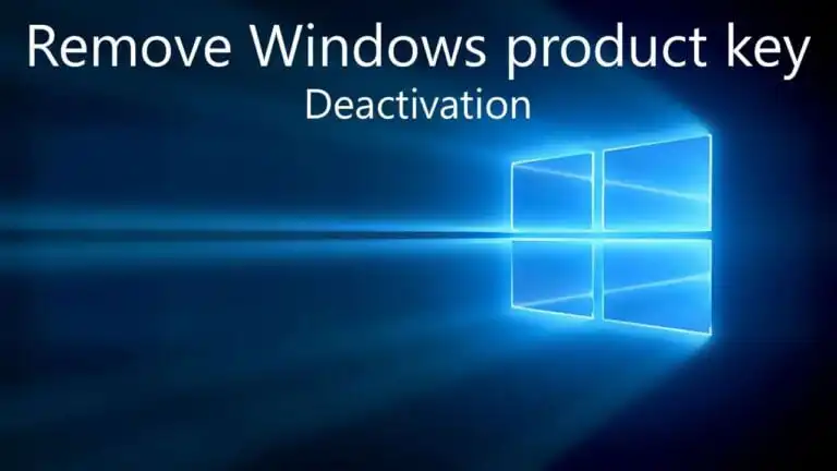 Remove Windows product key – Deactivation Instructions