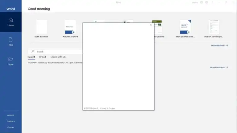 How to fix the blank authorization window in Microsoft Office?