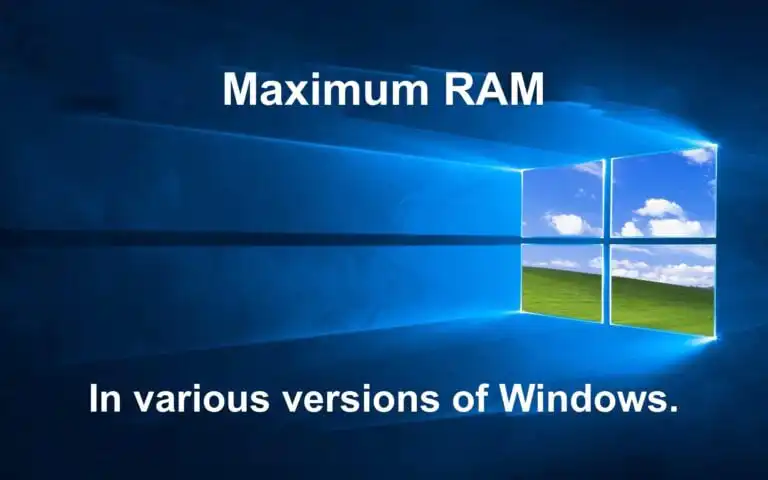 What is the maximum amount of RAM supported by Windows?