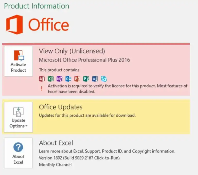 How to change the key in Microsoft Office 2016