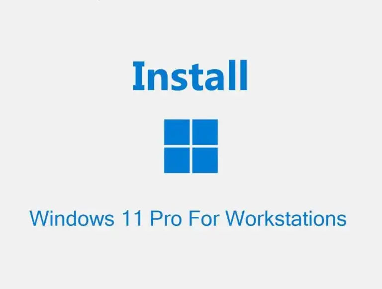 How to install Windows 11 Pro for workstations