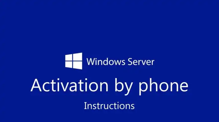 Activate Windows Server by phone (all versions)
