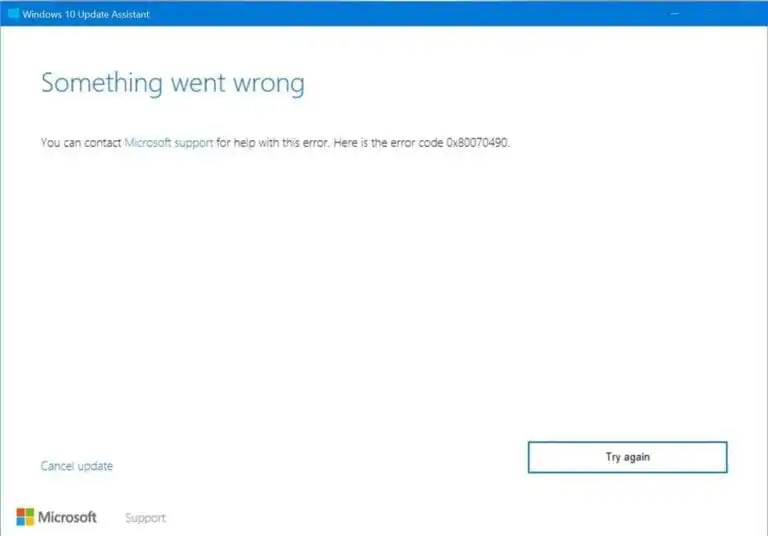 How to fix Windows error code 0x80070490