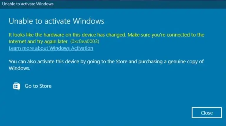 How to Fix 0xc0ea0003 Error in Windows