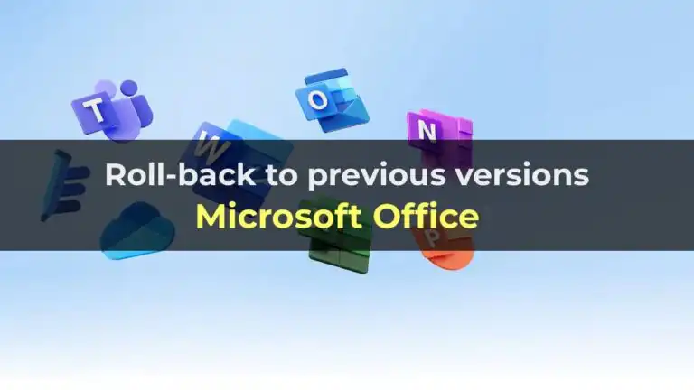 Roll-back to previous versions of Office
