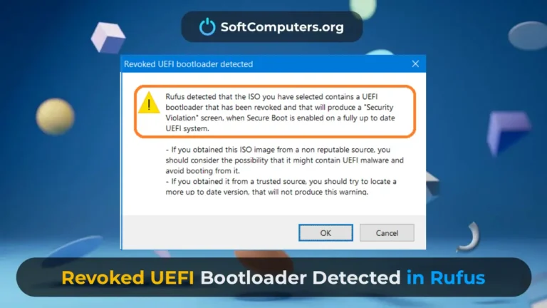 Revoked UEFI Bootloader Detected in Rufus