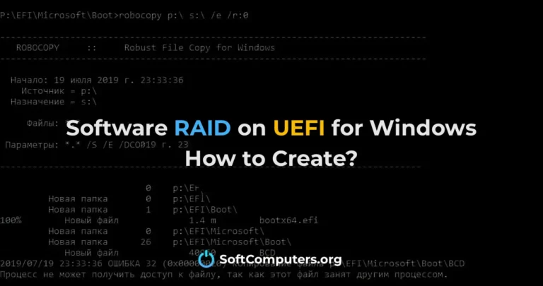 Software RAID on UEFI for Windows – How to Create?