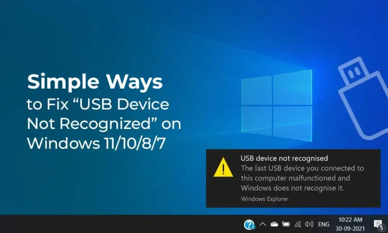 How to Fix When Windows Cannot Detect USB Device