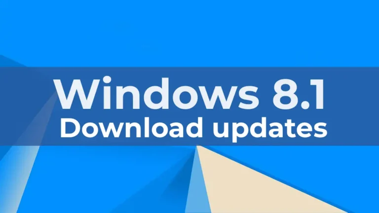 Download updates for Windows 8.1
