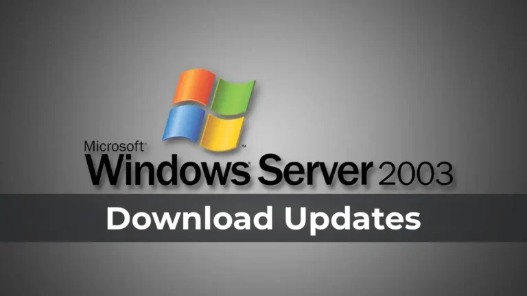 Download Updates for Windows Server 2003