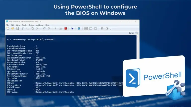 Using PowerShell to configure the BIOS on Windows