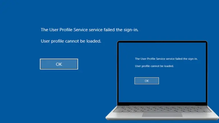 Fix: User profile service failed the sign-in in Windows