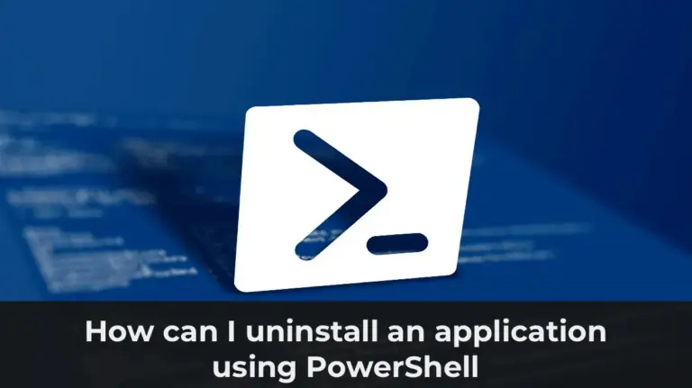 How can I uninstall an application using PowerShell