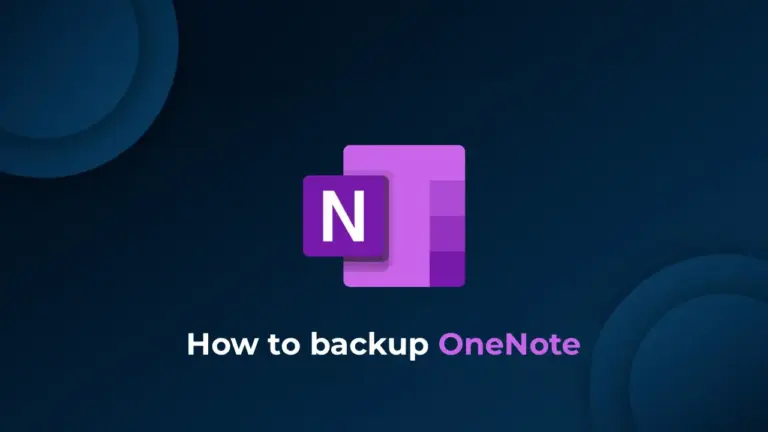 How to backup OneNote