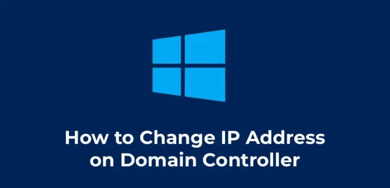 How to Change IP Address on Domain Controller