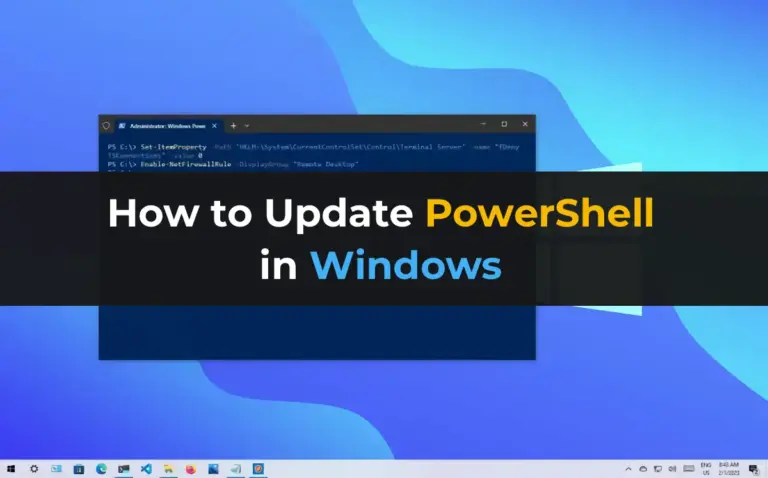 How to Update PowerShell in Windows