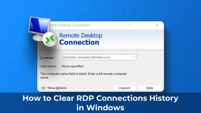 How to Clear RDP Connections History in Windows