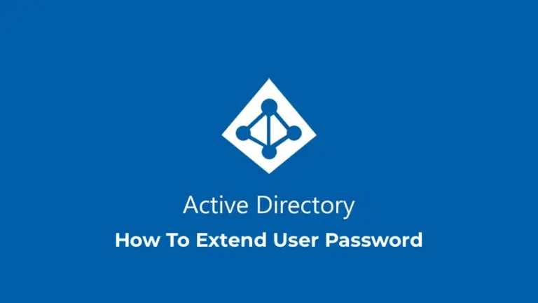 How To Extend Active Directory User Password
