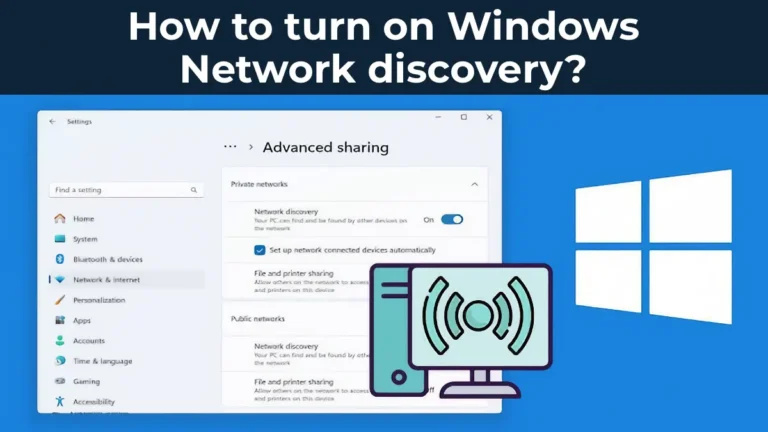 How to turn on Windows network discovery?
