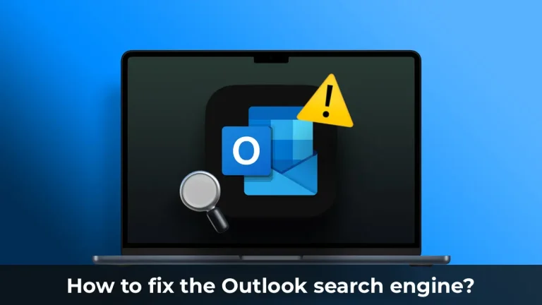 How to fix the Outlook search engine?