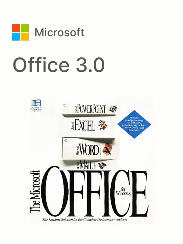 Download
Microsoft Office 3.0